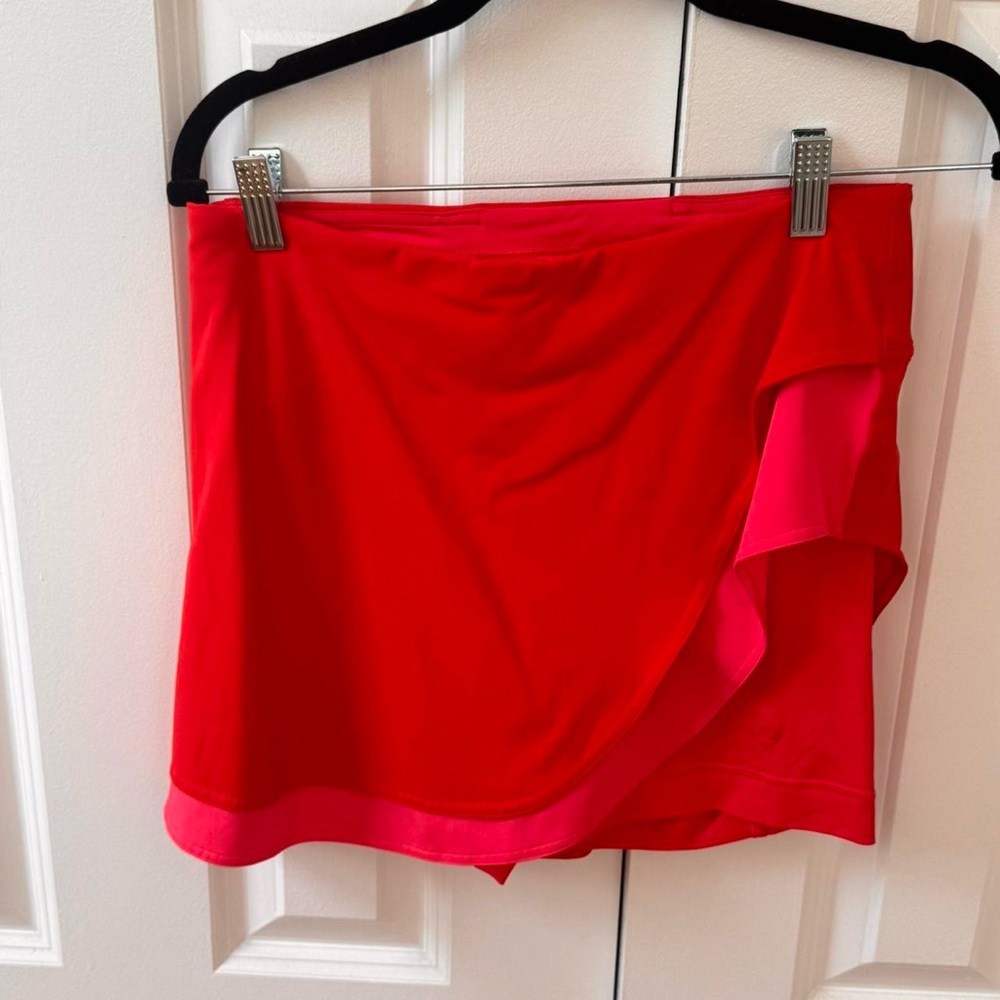 lululemon athletica Asymmetrical Red and Pink Skirt